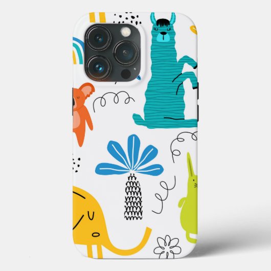 トレンディーオーストラリアブルーオレンジグリーンイエロータフ Case-Mate iPhoneケース (裏面)