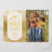 トレンディーオーバルジョイへ世界の写真ゴールデンテクスチャ 箔シーズンカード (正面)