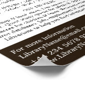 トレンディーオープンブック広告、ライブラリ ポスター (角)