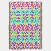 トレンディーオールオーバーデザイナーパターン スローブランケット (正面縦)