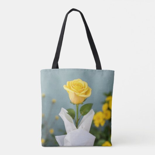 トレンディーオールオーバープリントトートバッグ – 耐久性とスタイリッシュ耐久性 トートバッグ (裏面)