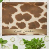 トレンディーカウレザーフェイクコレクシエレガントョン キッチンタオル (折り畳み)