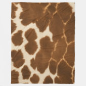 トレンディーカウレザーフェイクコレクシエレガントョン フリースブランケット (正面)