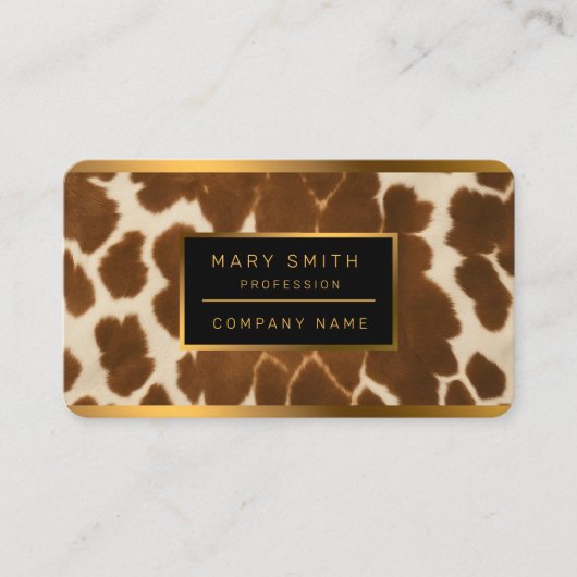 トレンディーカウレザーフェイクコレクシエレガントョン 名刺 (正面)