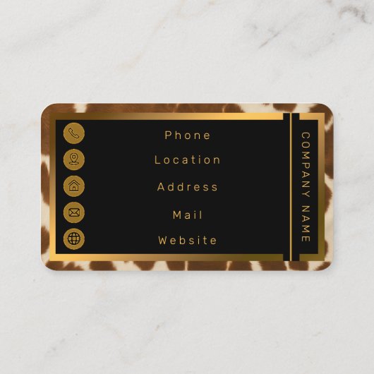 トレンディーカウレザーフェイクコレクシエレガントョン 名刺 (裏面)