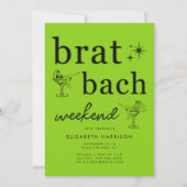トレンディーカクテルブラットグリーンバチェロレッテ 招待状 (正面)