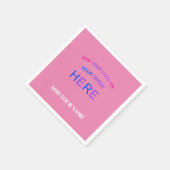 トレンディーカスタマイズパーソナライズされた可能な商標ピンク スタンダードカクテルナプキン (角)