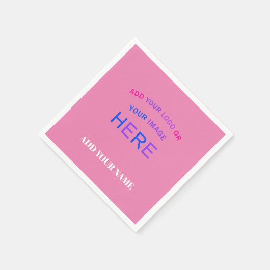 トレンディーカスタマイズパーソナライズされた可能な商標ピンク スタンダードカクテルナプキン (角)