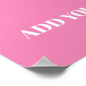 トレンディーカスタマイズパーソナライズされた可能な商標ピンク ポスター (角)