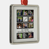 トレンディーカスタムおばあちゃん母の日11フォトコラージュ メタルオーナメント (右)