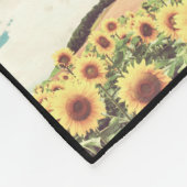 トレンディーカスタムのモノグラム付きフォトグリッド フリースブランケット (角)