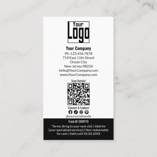 トレンディーカスタムイメージ$XXオフ 割引カード (裏面)