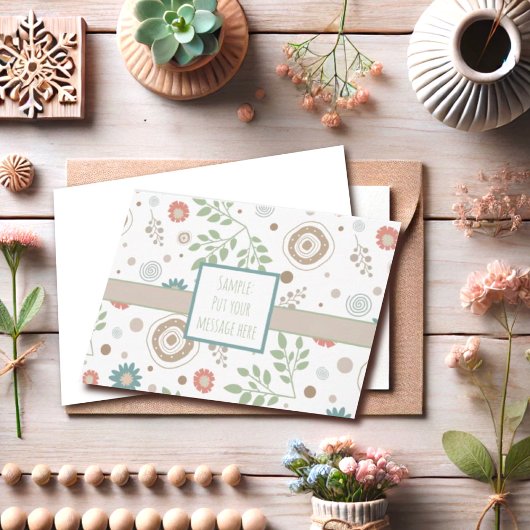 トレンディーカスタムインスピリモダンティフローラノテカード カード