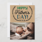 トレンディーカスタムクラフト写真父の日 招待状 (正面)