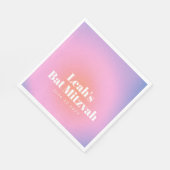 トレンディーカスタムグラディエントラベンダーパープルバルミツワー スタンダードランチョンナプキン (角)