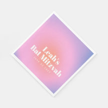 トレンディーカスタムグラディエントラベンダーパープルバルミツワー