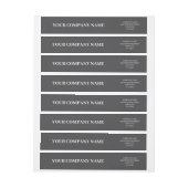 トレンディーカスタムグレー&ホワイトビジネス ラップアラウンドラベル (シート)