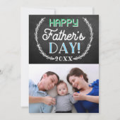 トレンディーカスタムシャルボード写真父の日 招待状 (正面)