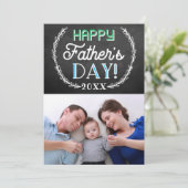 トレンディーカスタムシャルボード写真父の日 招待状 (スタンド正面)