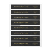 トレンディーカスタムブラック&金ゴールド事業 ラップアラウンドラベル (シート)