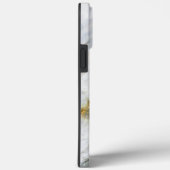 トレンディーカスタムブルーグレーブラウンマーブルストーンテクスチャ Case-Mate iPhoneケース (裏面 / 右)