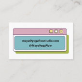 トレンディーカスタムヨガインストラクター編集可能文字 名刺 (裏面)