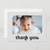 トレンディーカスタム写真第1誕生日ありがとう ポストカード (正面/裏面)