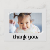 トレンディーカスタム写真第1誕生日ありがとう ポストカード (正面)