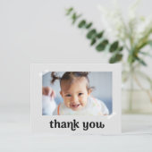 トレンディーカスタム写真第1誕生日ありがとう ポストカード (スタンド正面)