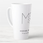 トレンディーカスタム製ミニマモダンリスト カフェラテマグ (左アングル)