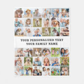 トレンディーカスタム36枚コラージュかわいいファモダンミリ フリースブランケット (正面)