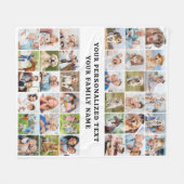 トレンディーカスタム36枚コラージュかわいいファモダンミリ フリースブランケット (正面(横))