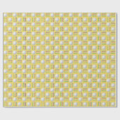 トレンディーカスタードイエローゴルフボールとティーギフト ラッピングペーパー (フラット)