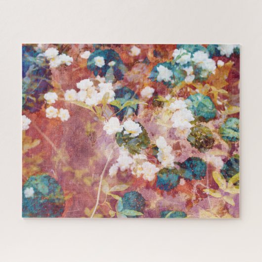 トレンディーカッコいいのの花のパターン ジグソーパズル (横)