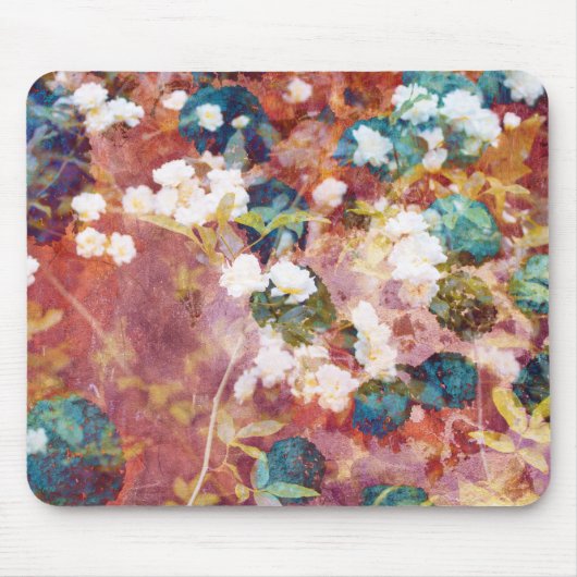 トレンディーカッコいいのの花のパターン マウスパッド (正面)