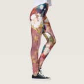 トレンディーカッコいいのの花のパターン レギンス (右)