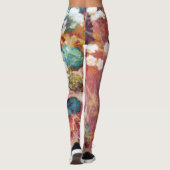 トレンディーカッコいいのの花のパターン レギンス (裏面)