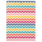 トレンディーカッコいいカラフルカスタムMonogram Chevron クリップボード (裏面)