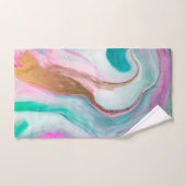 トレンディーカッコいいカラフル大理石パターン金ゴールドTouch バスタオルセット (ハンドタオル)