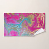 トレンディーカッコいいカラフル金ゴールド大理石パターン バスタオルセット (ハンドタオル)