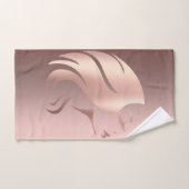 トレンディーカッコいいガール顔シルエット バスタオルセット (ハンドタオル)