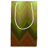 トレンディーカッコいいシボロンジグザグッグラデーショング スモールペーパーバッグ (正面)