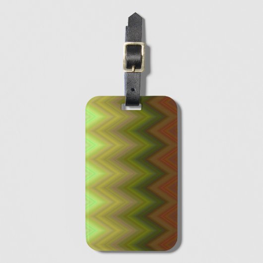 トレンディーカッコいいシボロンジグザグッグラデーショング ラゲッジタグ (正面縦)
