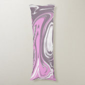 トレンディーカッコいいピファンキークグレーホワイトマーブル ボディピロー (正面縦)