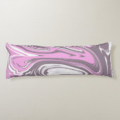 トレンディーカッコいいピファンキークグレーホワイトマーブル ボディピロー (裏面)