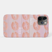 トレンディーカッコいいピンクウッド Case-Mate iPhoneケース (裏面(横))