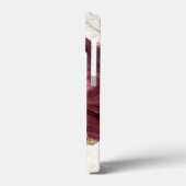 トレンディーカッコいいマーブル、バーガンディ金ゴールド Case-Mate iPhoneケース (裏面 / 左)