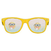 トレンディーカッコいい絵文字顔E文字 キッズサングラス (正面)