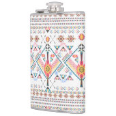 トレンディーカッコいい部族民族幾何学模様 フラスク (左)