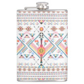 トレンディーカッコいい部族民族幾何学模様 フラスク (正面)